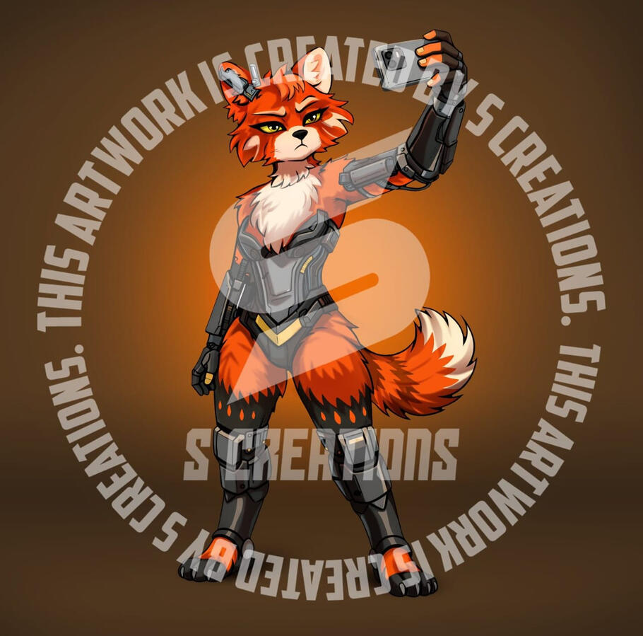 Cybernetic fox adoptable